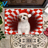 Bichon Christmas - Dog Doormat Welcome Mat House Warming Gift Home Decor Gift For Dog Lovers Funny Doormat Gift Idea