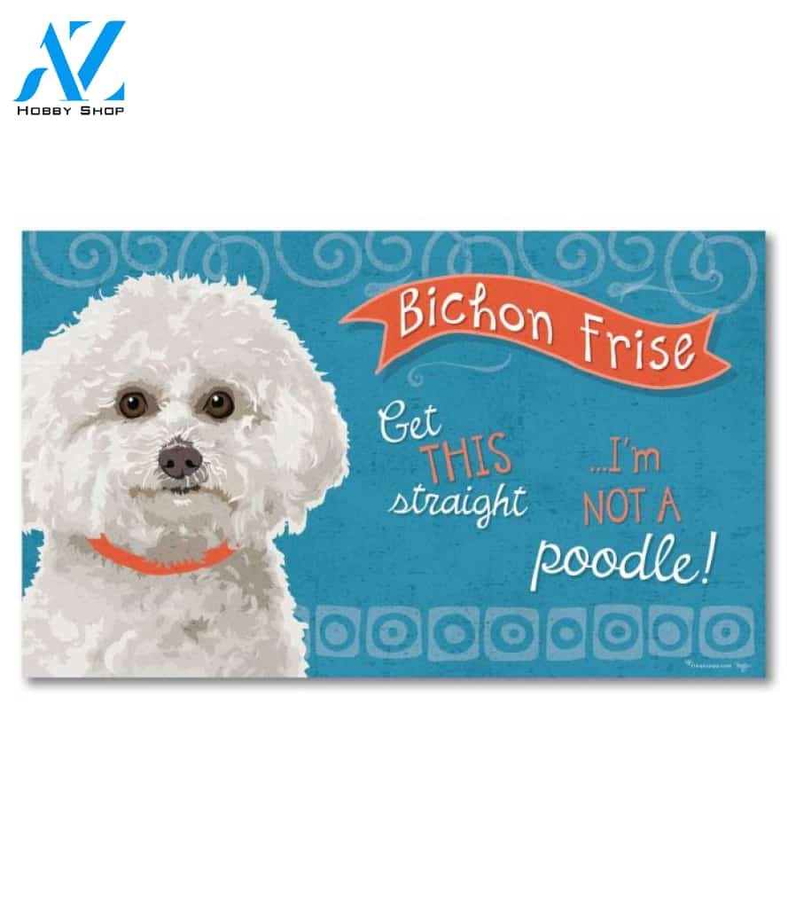 Bichon Frise Doormat - 18" x 30"