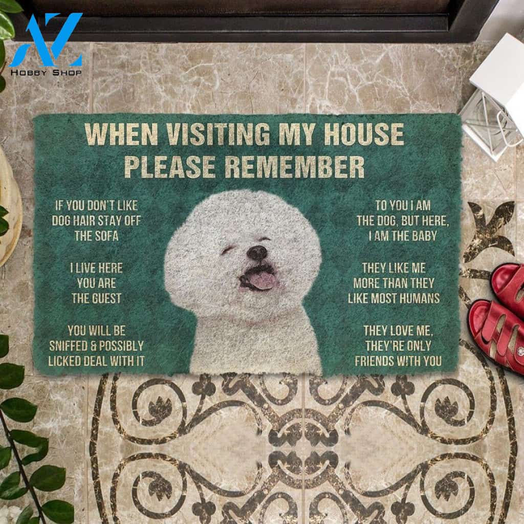 Bichons Frise House Rule Doormat