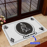 Bicycle Card Personalized Custom Name Doormat Welcome Mat