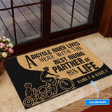 Bicycle Personalized Custom Name Doormat Welcome Mat