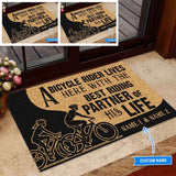Bicycle Personalized Custom Name Doormat Welcome Mat