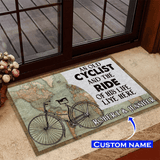 Bicycle Vintage Personalized Custom Name Doormat Welcome Mat
