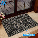 Bicycle When In Doubt Pedal It Out Custom Doormat | Welcome Mat | House Warming Gift
