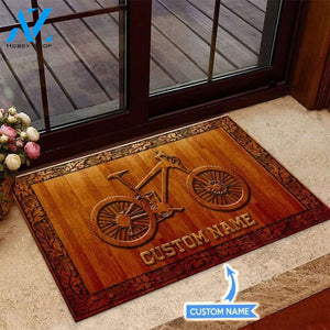 Bicycle Wood Pattern Custom Doormat | Welcome Mat | House Warming Gift