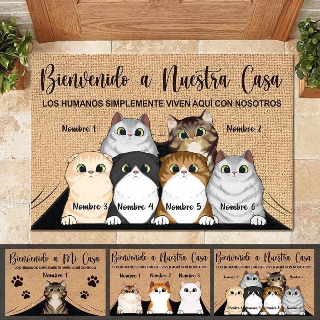 Bienvenido A Mi Casa Spanish - Personalized Doormat Door