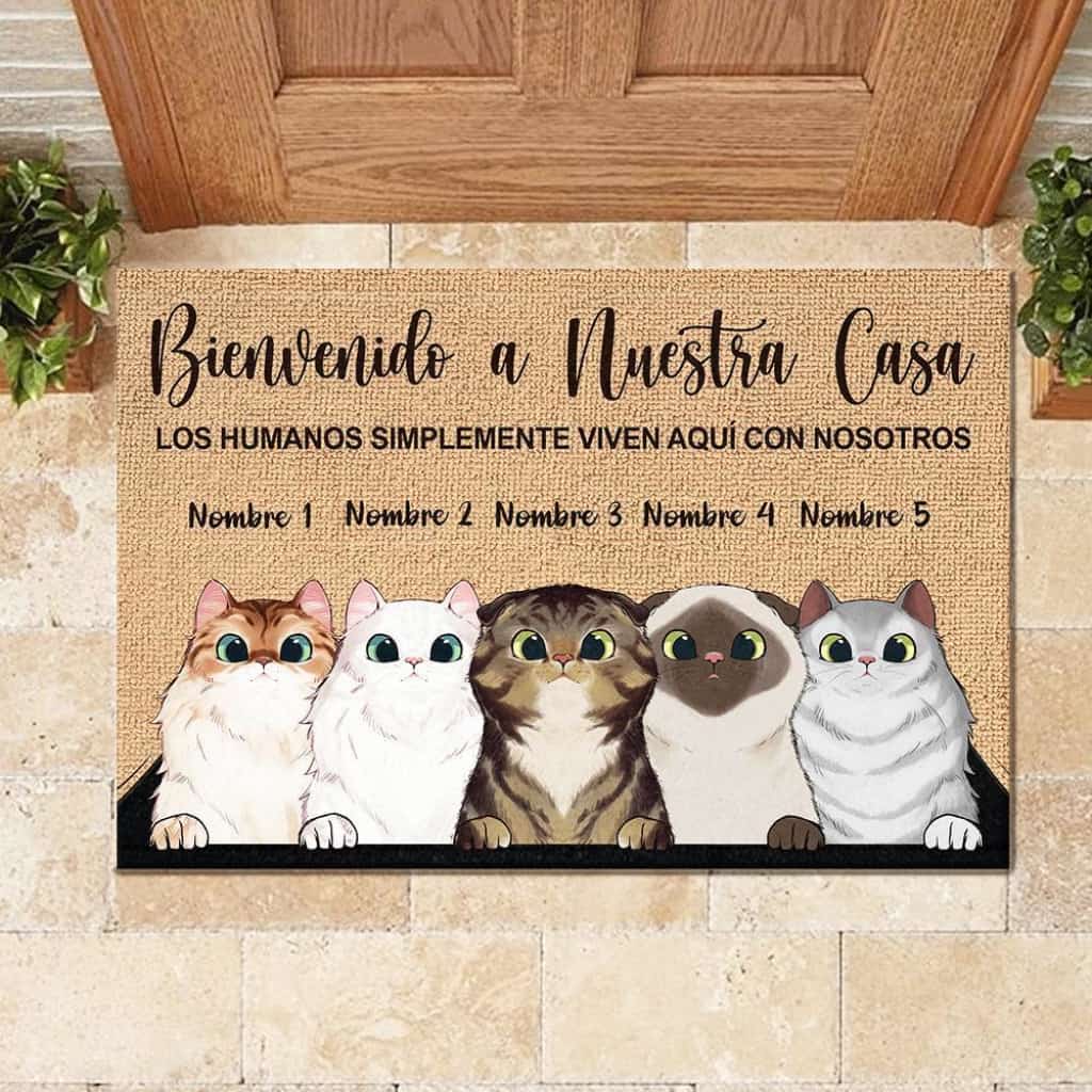 Bienvenido A Mi Casa Spanish - Personalized Doormat Door