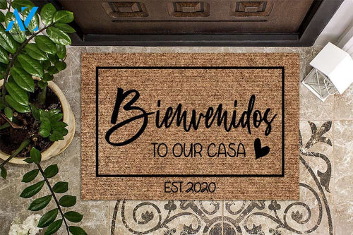Bienvenidos to Our Casa Custom Year Doormat | Welcome Mat | House Warming Gift