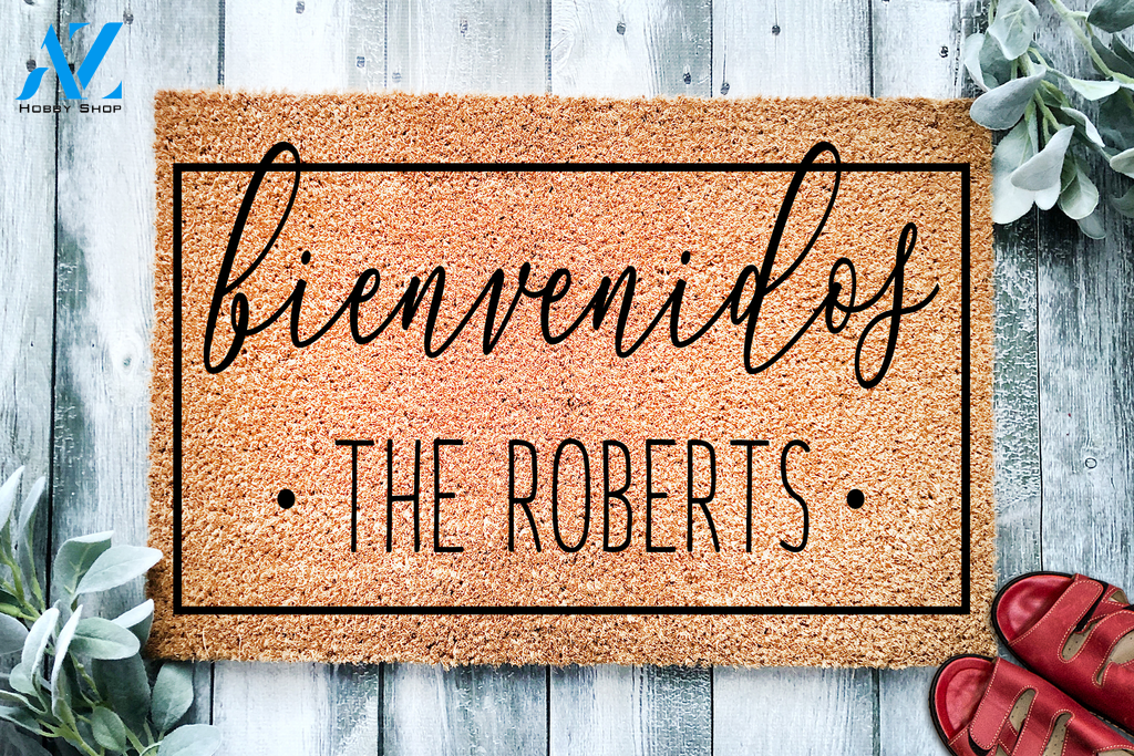 Bienvenidos Welcome Custom Name Doormat | Welcome Mat | House Warming Gift