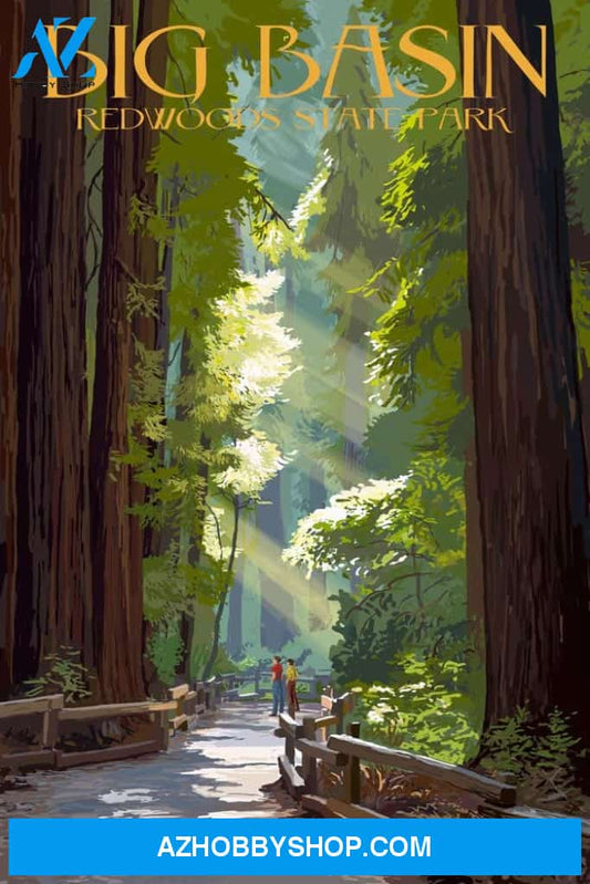 Big Basin Redwoods Park California Pathway In Trees