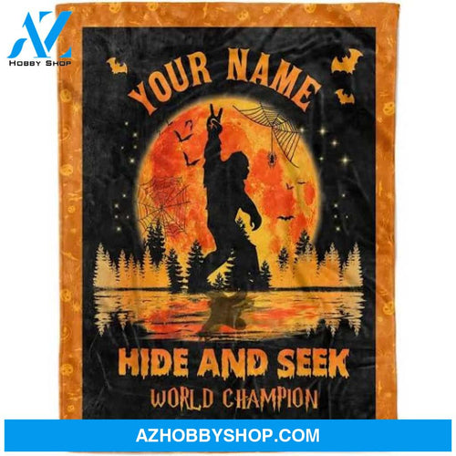 Bigfoot Blanket Customized, Bigfoot Hide And Seek World Champion Fleece Blanket Chipteeamz - TNN274, Small (30x40in)