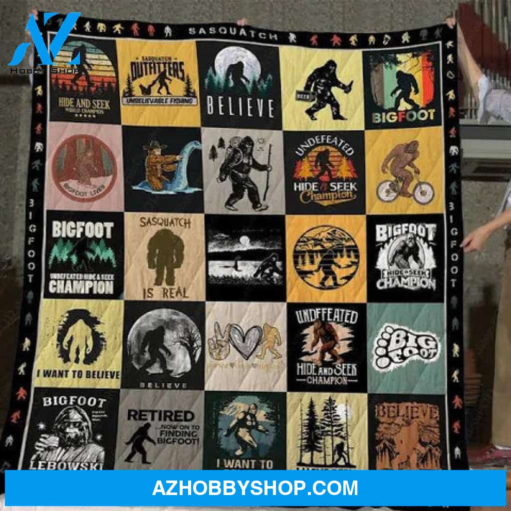Bigfoot Blanket, Sasquatch, Bigfoot Gifts, Finding Bigfoot