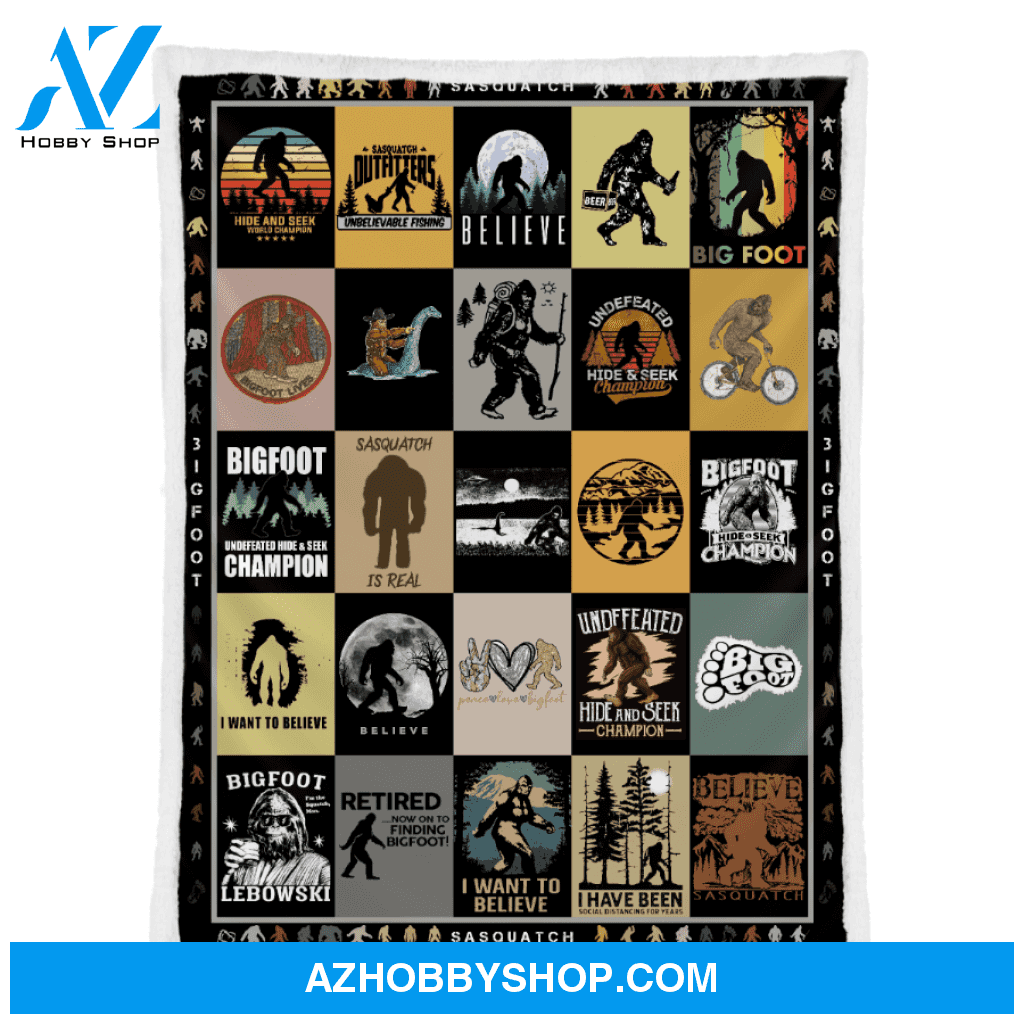 Bigfoot Blanket, Sasquatch, Bigfoot Gifts, Finding Bigfoot