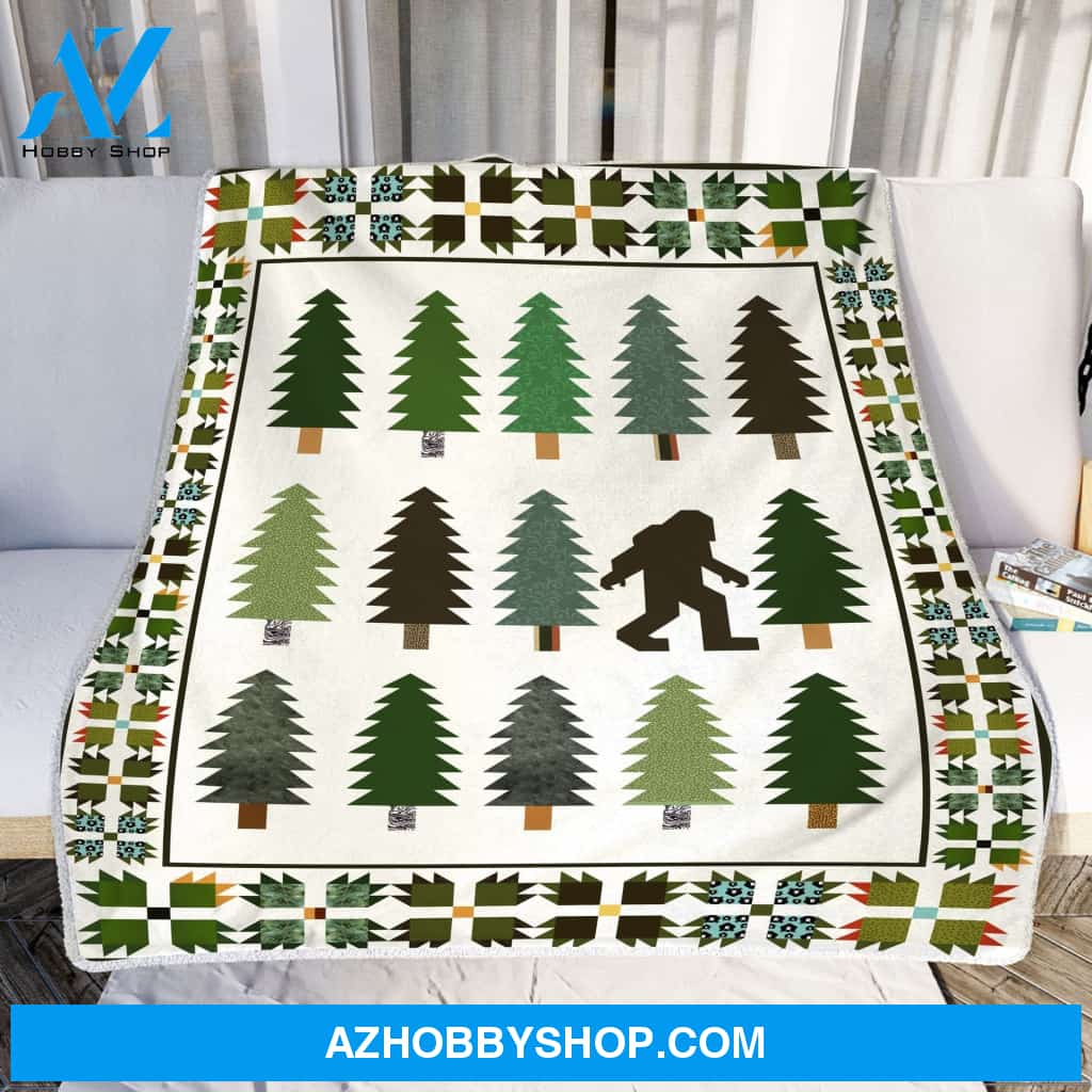 Bigfoot Forest Fleece Blanket