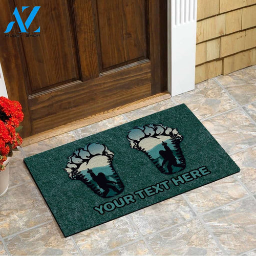 Bigfoot Personalized Doormat, Bigfoot Custom Text Doormat, Bigfoot Camping Doormat