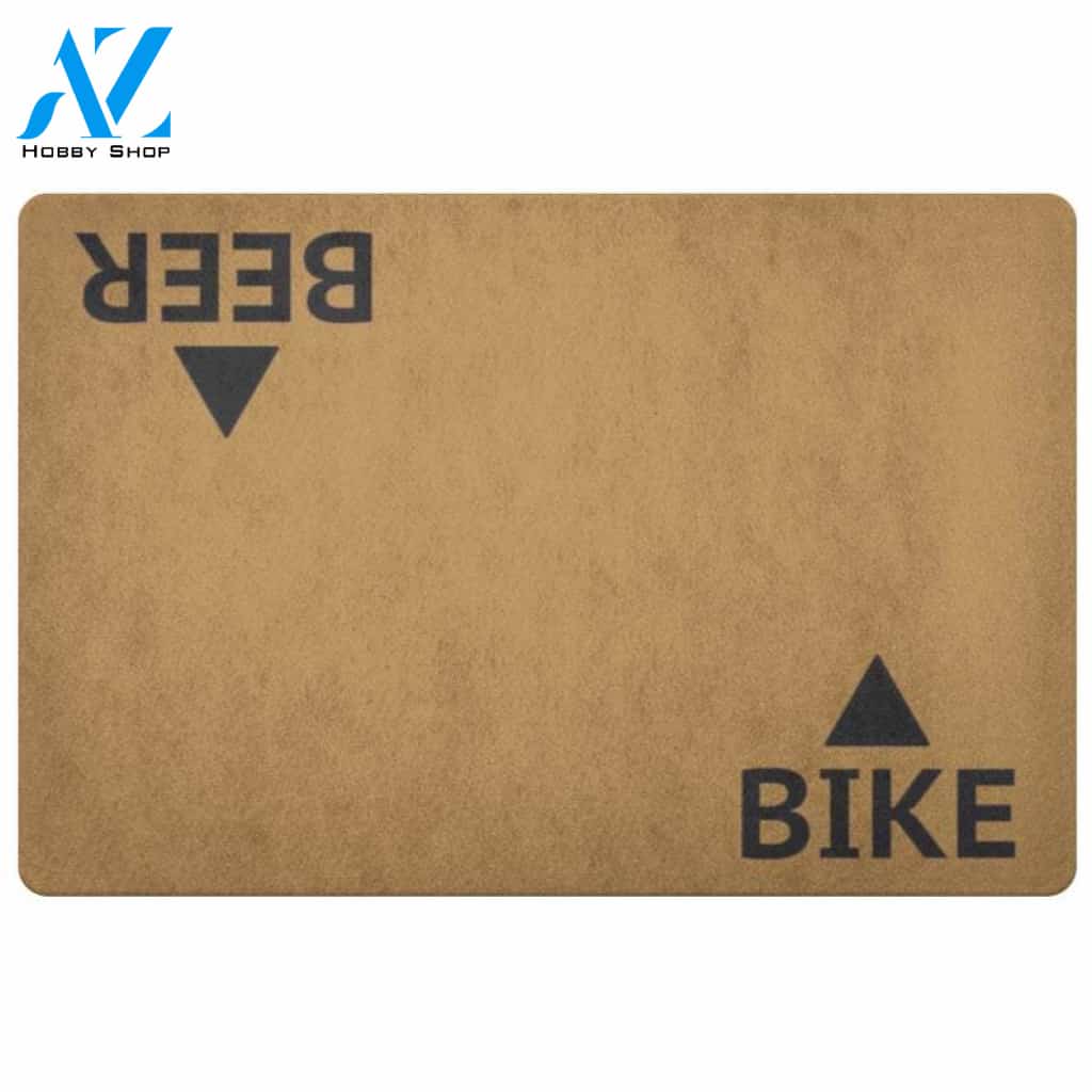 Bike Beer Funny Indoor And Outdoor Doormat Warm House Gift Welcome Mat Birthday Gift For Beer Lover