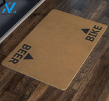 Personalized Name Family House Bike Beer Funny Indoor And Outdoor Doormat Warm House Gift Welcome Mat Birthday Gift For Beer Lover
