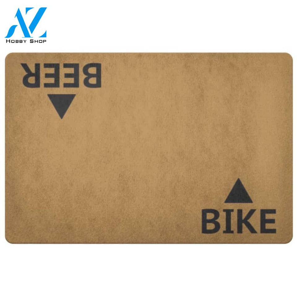 Bike Beer Funny Indoor And Outdoor Doormat Warm House Gift Welcome Mat Birthday Gift For Beer Lover