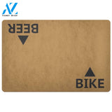 Bike Beer Funny Indoor And Outdoor Doormat Warm House Gift Welcome Mat Birthday Gift For Beer Lover