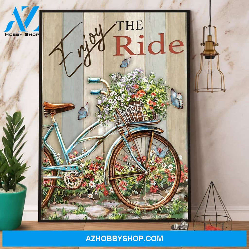 Bike Enjoy The Ride Canvas And Poster, Wall Decor Visual Art