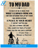 Biker Art, To My Dad I Love You Always And Forever Vertical Canvas Wall Art