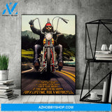 Biker Motorcycle If You Want Happy For Lifetime Poster Canvas Wall Decor Visual Art