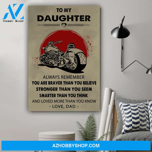 G-Biker poster - Dad to daughter - You are braver