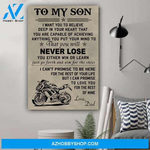 G-Biker poster - Dad to son - Never lose