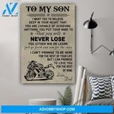 G-Biker poster - Dad to son - Never lose