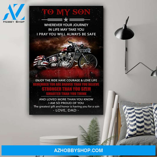 G-Biker poster - Dad to son - You are braver