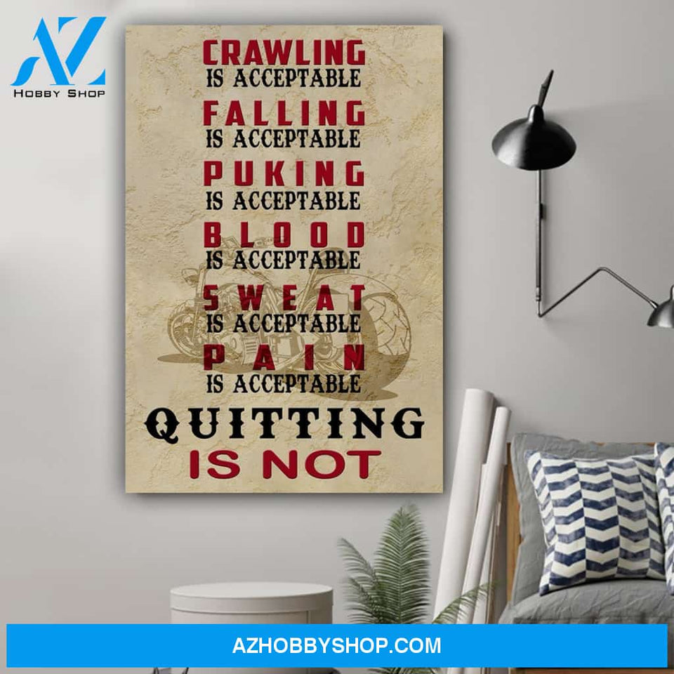 G- Biker Poster - Quitting is not
