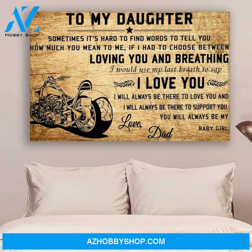 G-Biker Poster - To my Daughter I love you