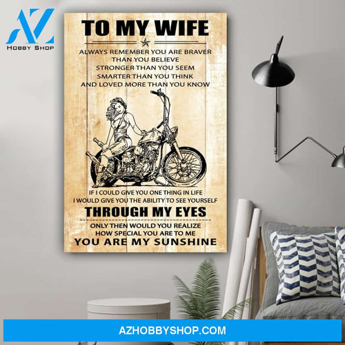 G-Biker poster - To my wife - You are braver