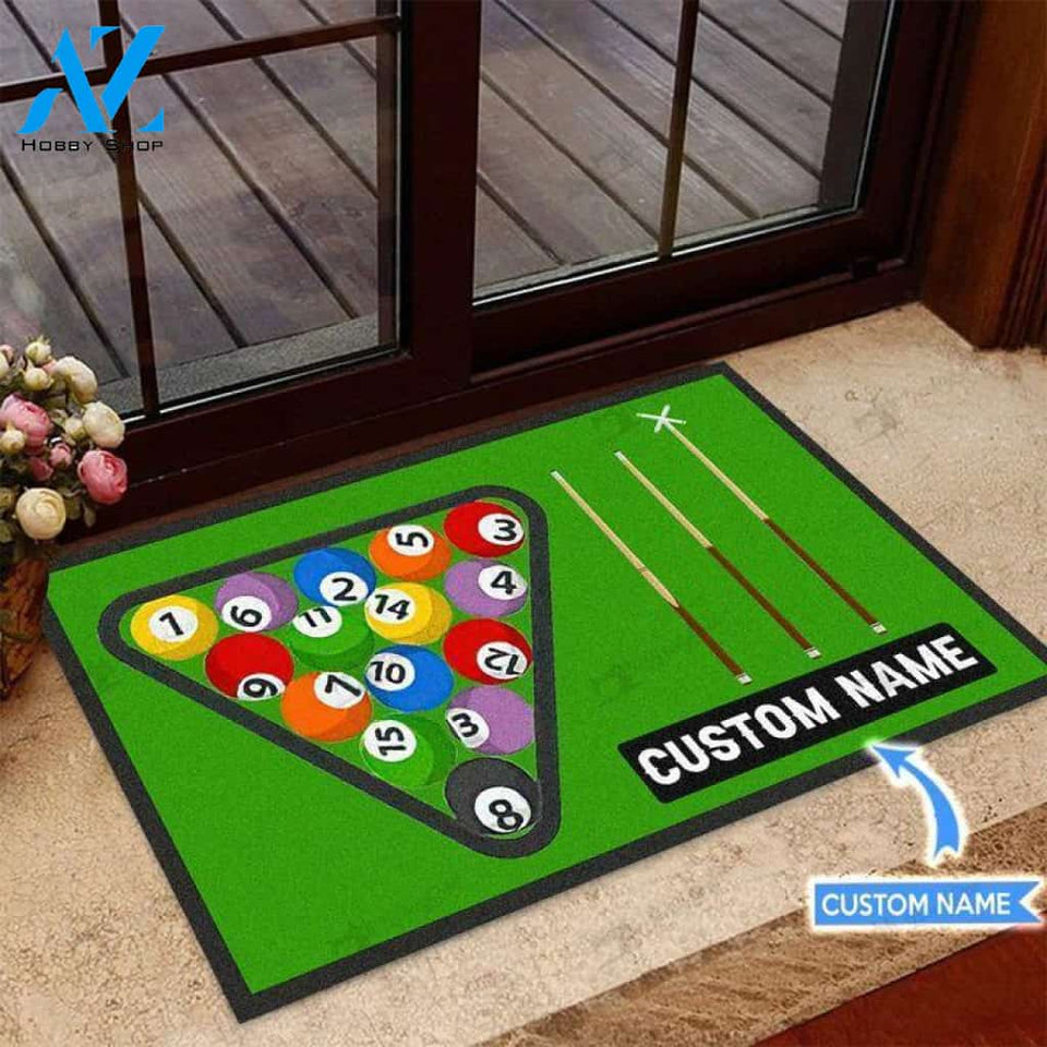 Billiard Unique Custom Doormat | Welcome Mat | House Warming Gift