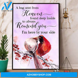 Bird A Hug Sent From Heaven Found Deep Inside To Always Remind You Canvas And Poster, Wall Decor Visual Art
