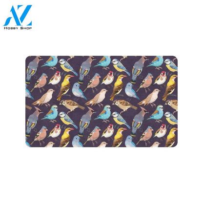 Bird Cute Print Pattern Rubber Doormat