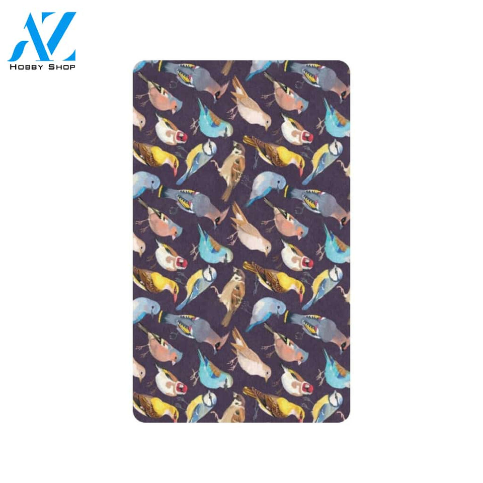 Bird Cute Print Pattern Rubber Doormat