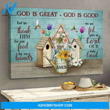 Bird house - God is great, God is good - Jesus Landscape Canvas Prints - Wall Art