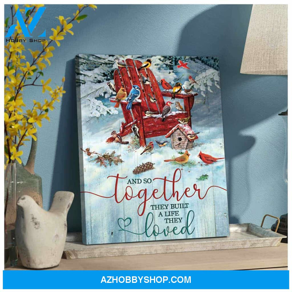 Birds Canvas And so together they built a life they loved Wall Art Decor