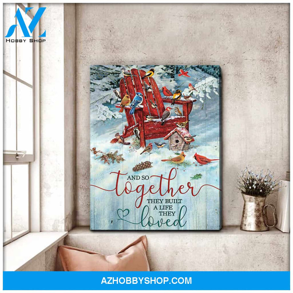 Birds Canvas And so together they built a life they loved Wall Art Decor