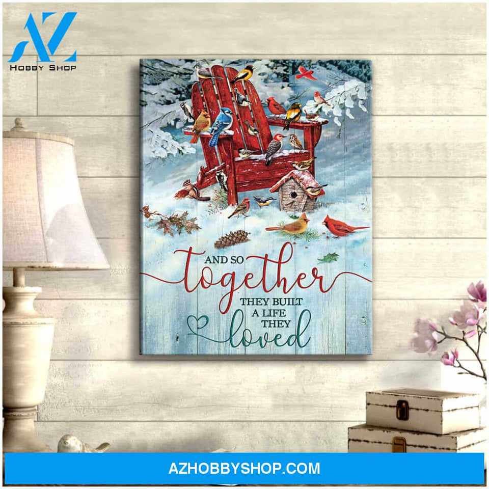 Birds Canvas And so together they built a life they loved Wall Art Decor