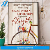 Birds Every Little Thing Is Gonna Be Alright Canvas And Poster, Wall Decor Visual Art