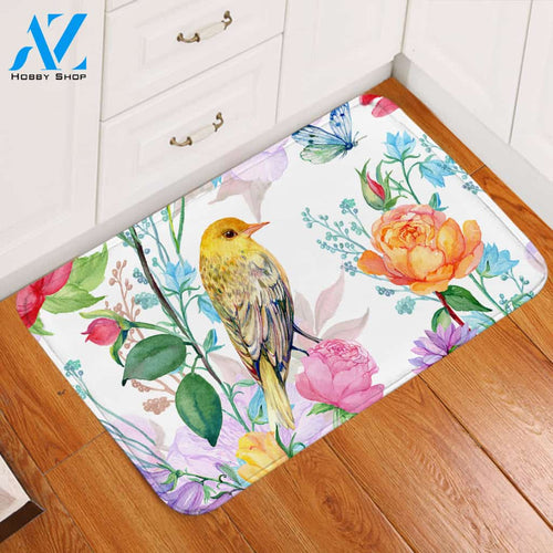 Birds & Flowers Door Mat