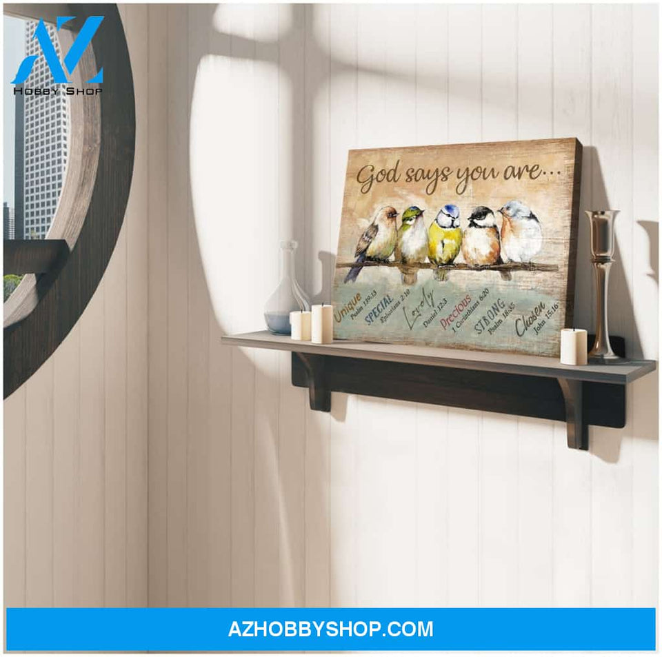 Birds God Says You Are Canvas Wall Art, Wall Decor Visual Art