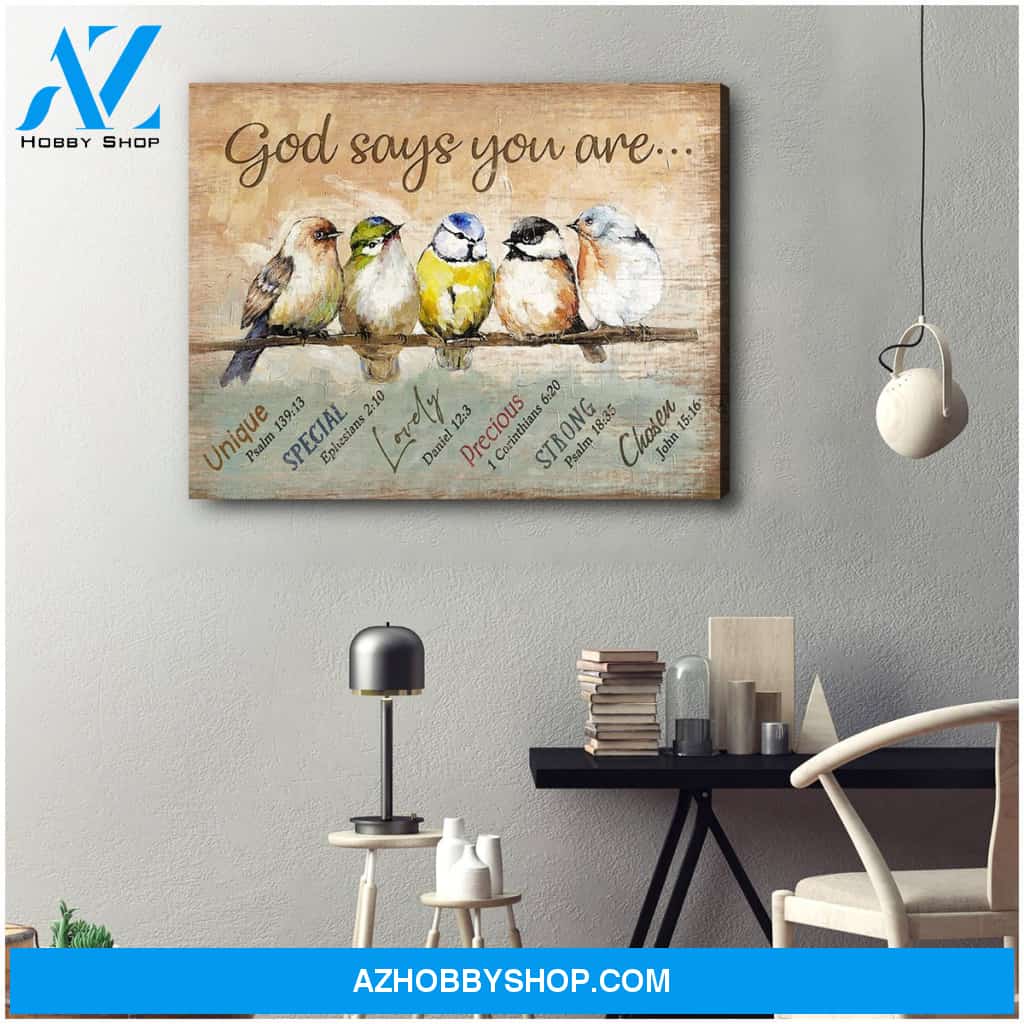Birds God Says You Are Canvas Wall Art, Wall Decor Visual Art