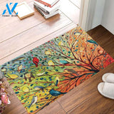 Birds On Tree Spring Doormat, Gift For Friend Family Birthday Gift Home Decor Warm House Gift Welcome Mat