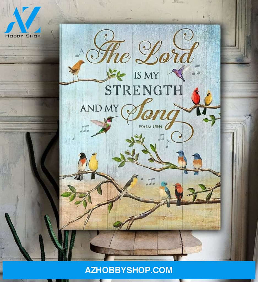 Birds The Lord Is My Strength And My Long Wall Art Canvas Prints