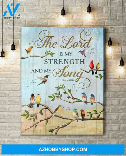 Birds The Lord Is My Strength And My Long Wall Art Canvas Prints