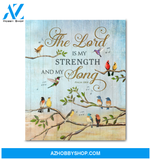 Birds The Lord Is My Strength And My Long Wall Art Canvas Prints