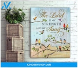 Birds The Lord Is My Strength And My Long Wall Art Canvas Prints
